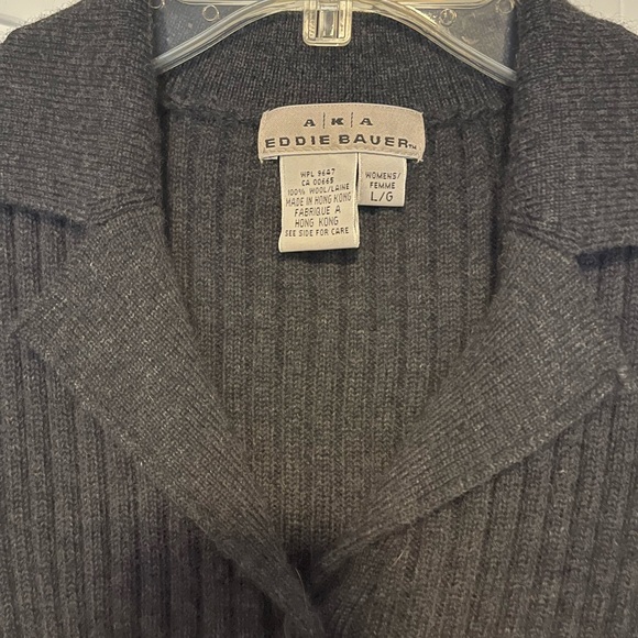 Eddie Bauer Charcoal Ribbed Knit Vest - Picture 2 of 5